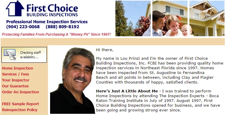 Copyright Lou Prinzi, First Choice Building Inspections